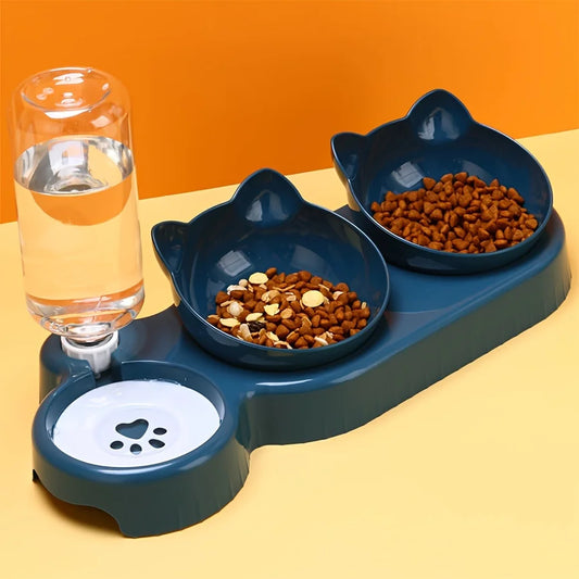 Automatic Water Dispenser & Food Bowl for Cats