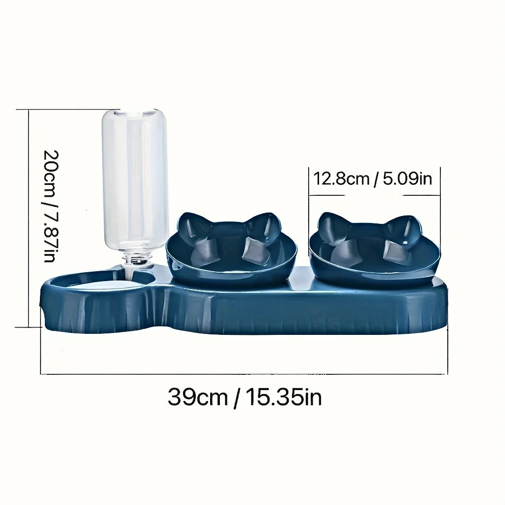 Automatic Water Dispenser & Food Bowl for Cats