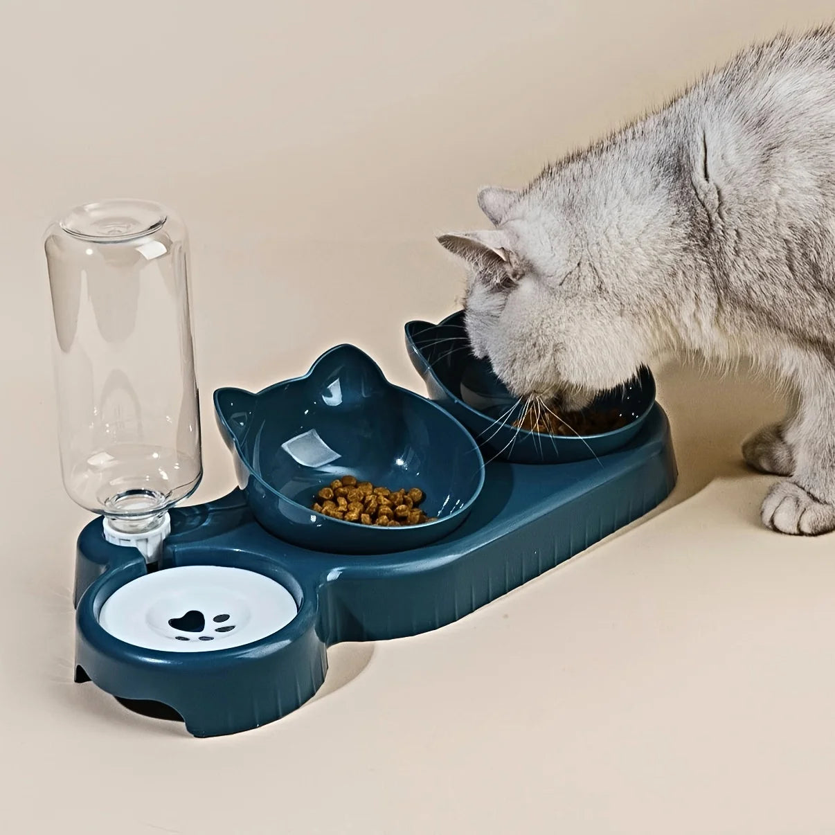 Automatic Water Dispenser & Food Bowl for Cats