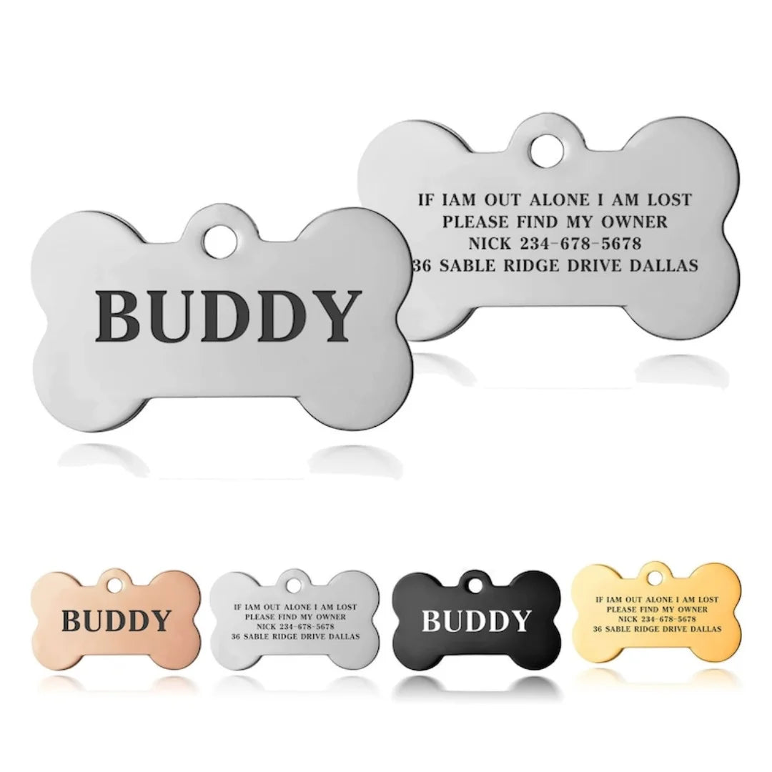 Premium Engraved Personalised Dog Tag