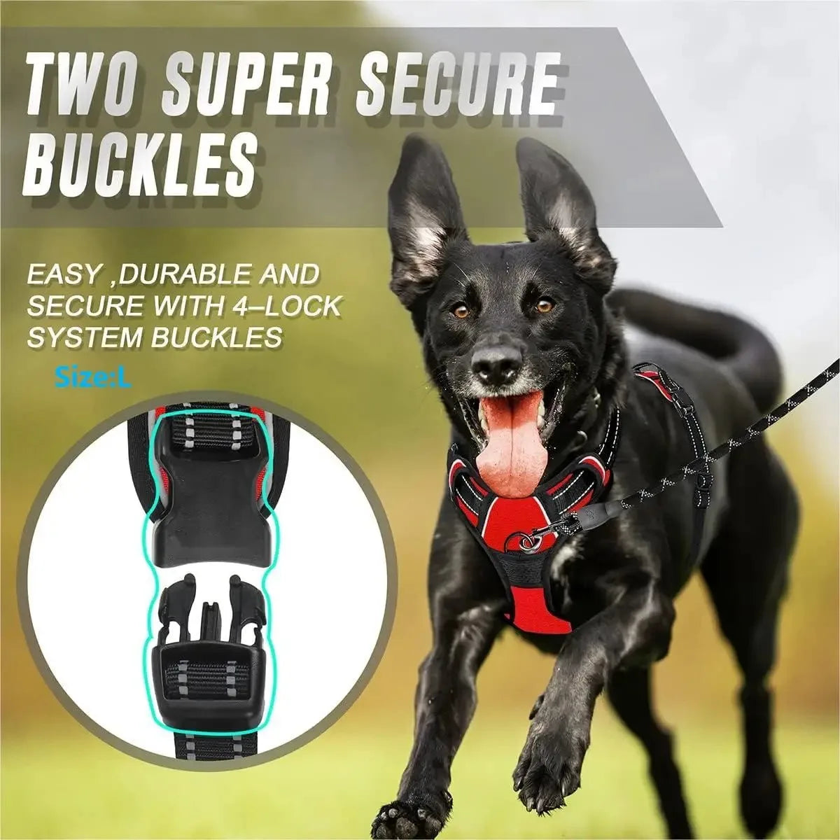 No-Pull Reflective Dog Harness