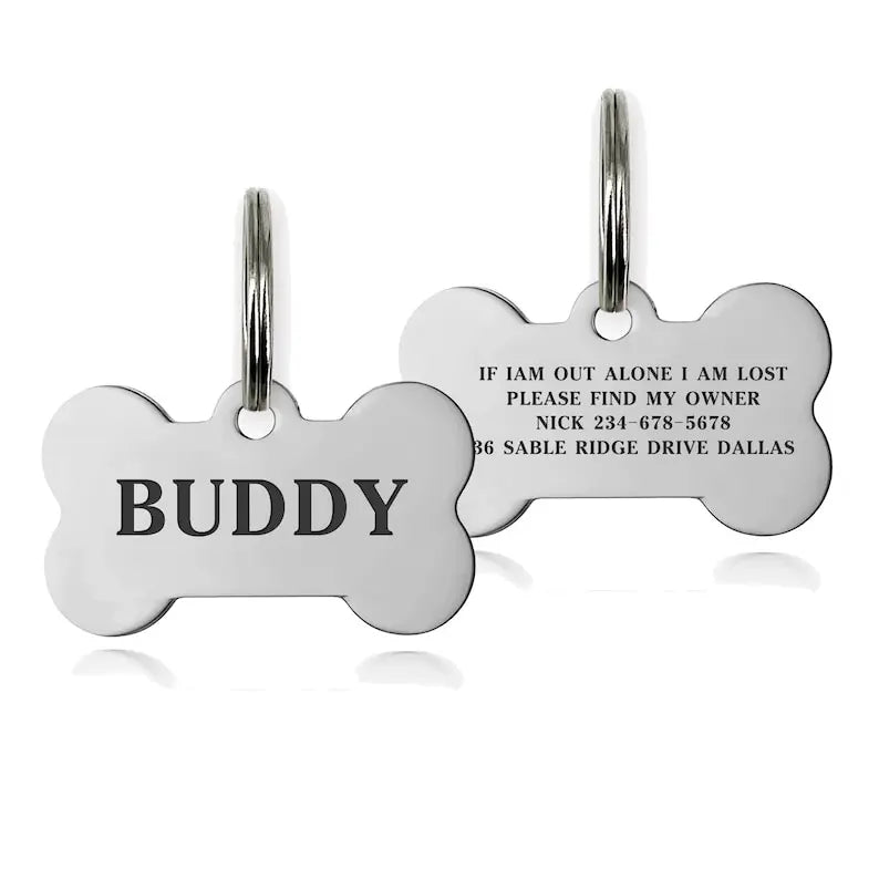 Premium Engraved Personalised Dog Tag