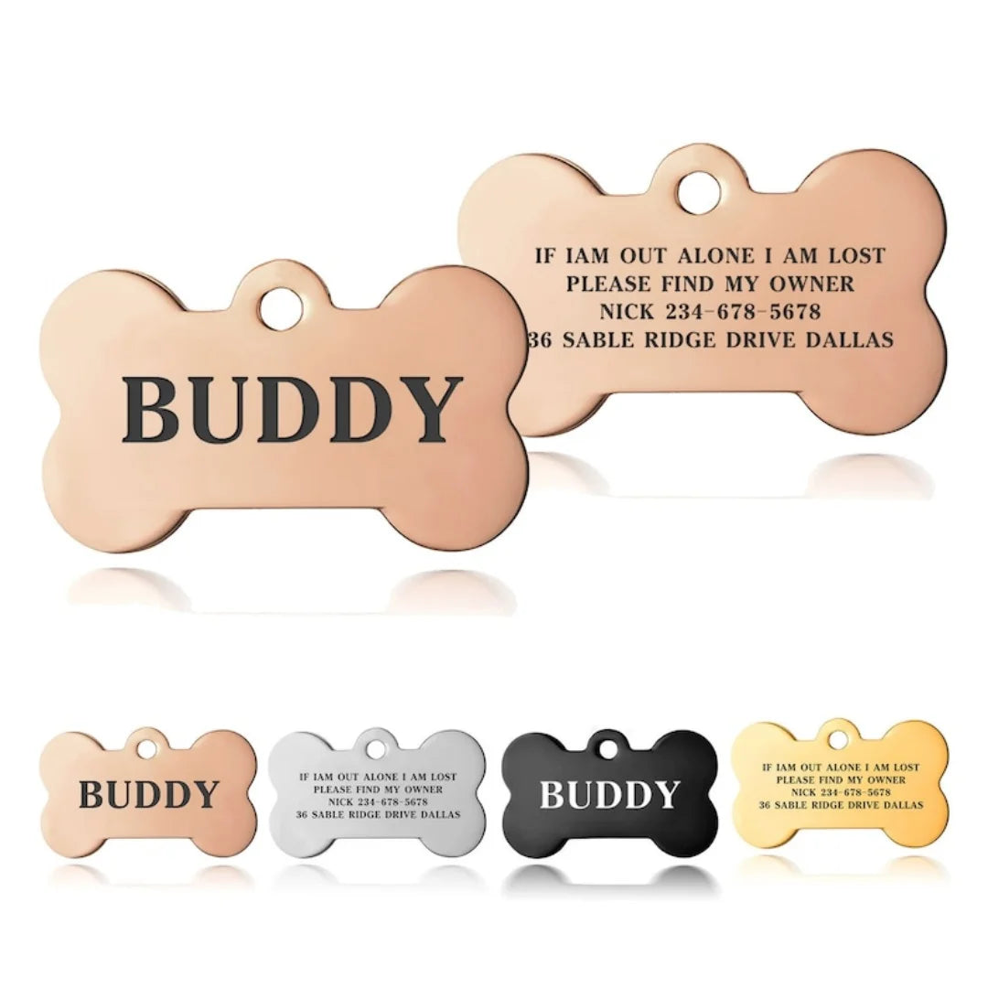 Premium Engraved Personalised Dog Tag