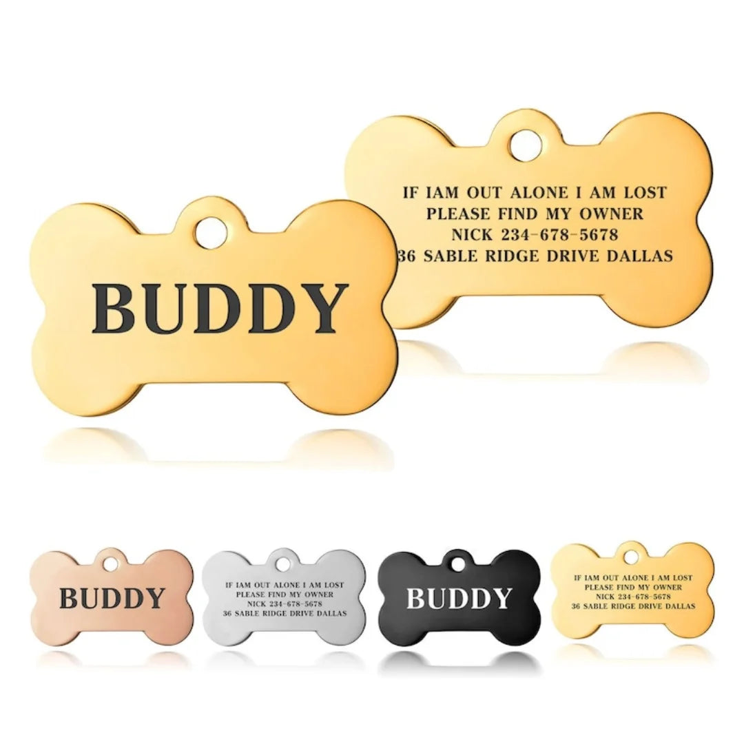 Premium Engraved Personalised Dog Tag