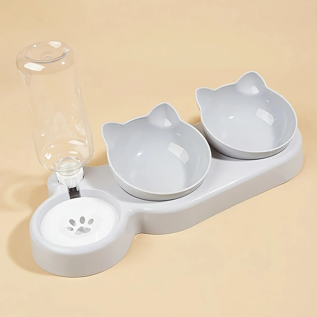 Automatic Water Dispenser & Food Bowl for Cats
