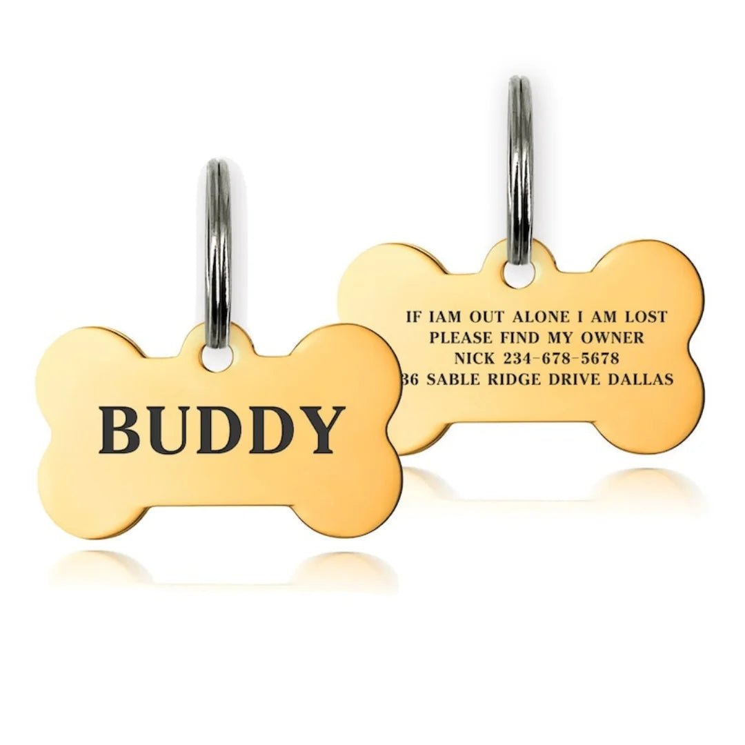 Premium Engraved Personalised Dog Tag