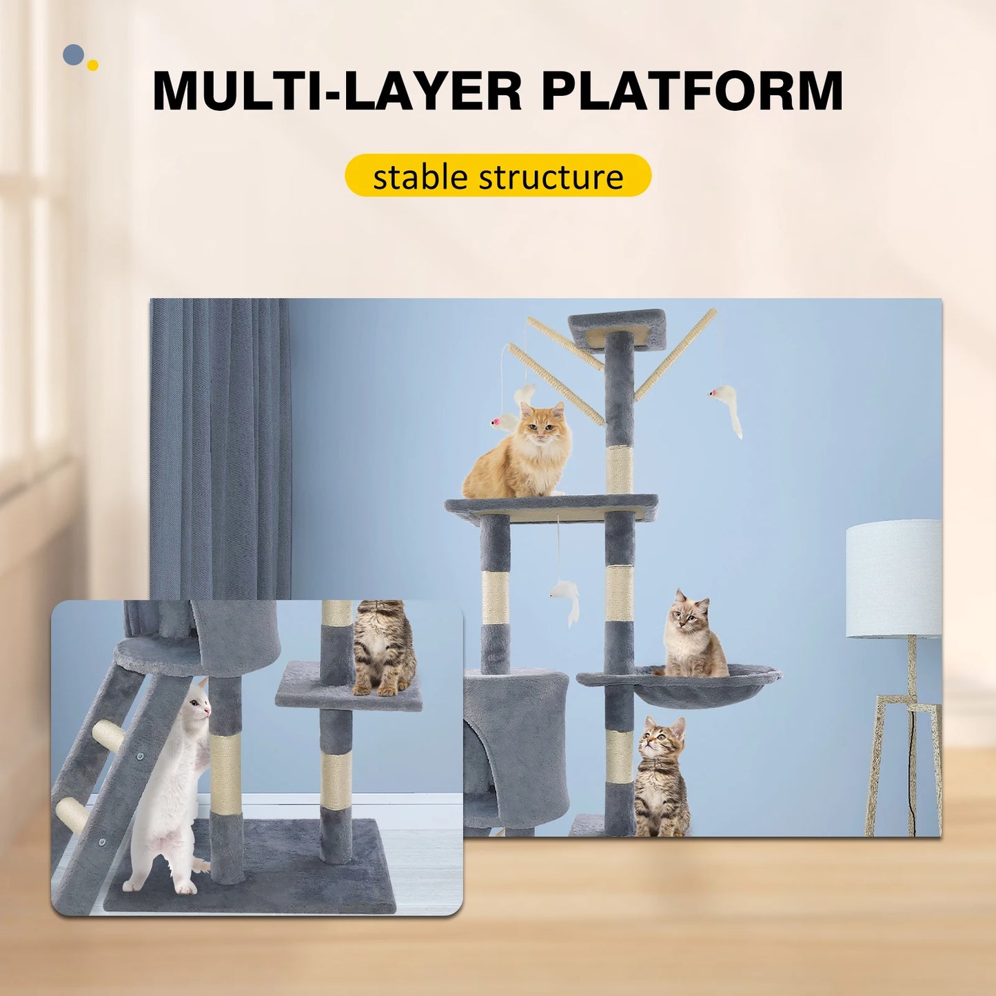 Multi-Level Cat Tree with Cozy Perches