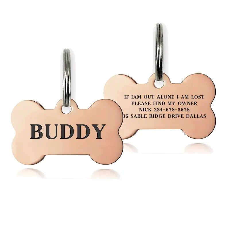 Premium Engraved Personalised Dog Tag